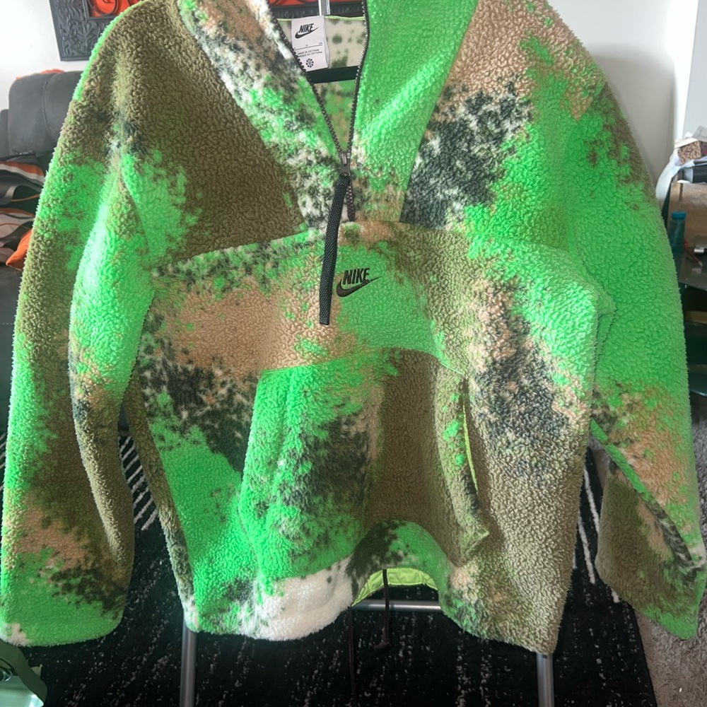 Nike Green and Brown Men's Sweater